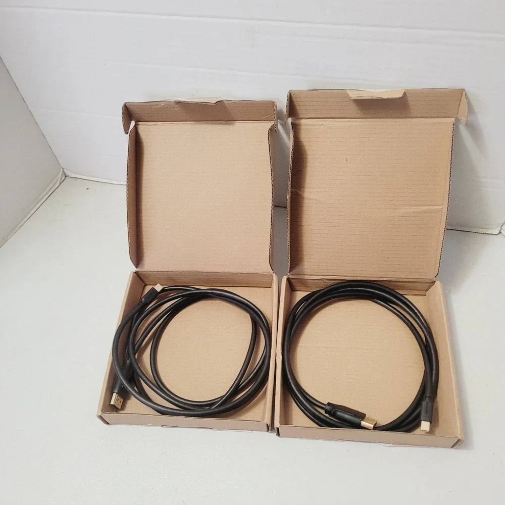 Lot of 2 Amazon Basics Mini DisplayPort to DisplayPort Cable 6ft Black